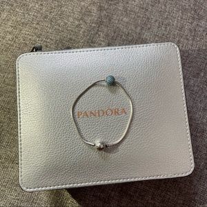 Pandora essence collection bracelet with a wisdom turquoise charm